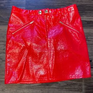 Faux leather skirt